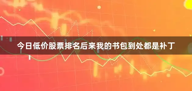 今日低价股票排名后来我的书包到处都是补丁